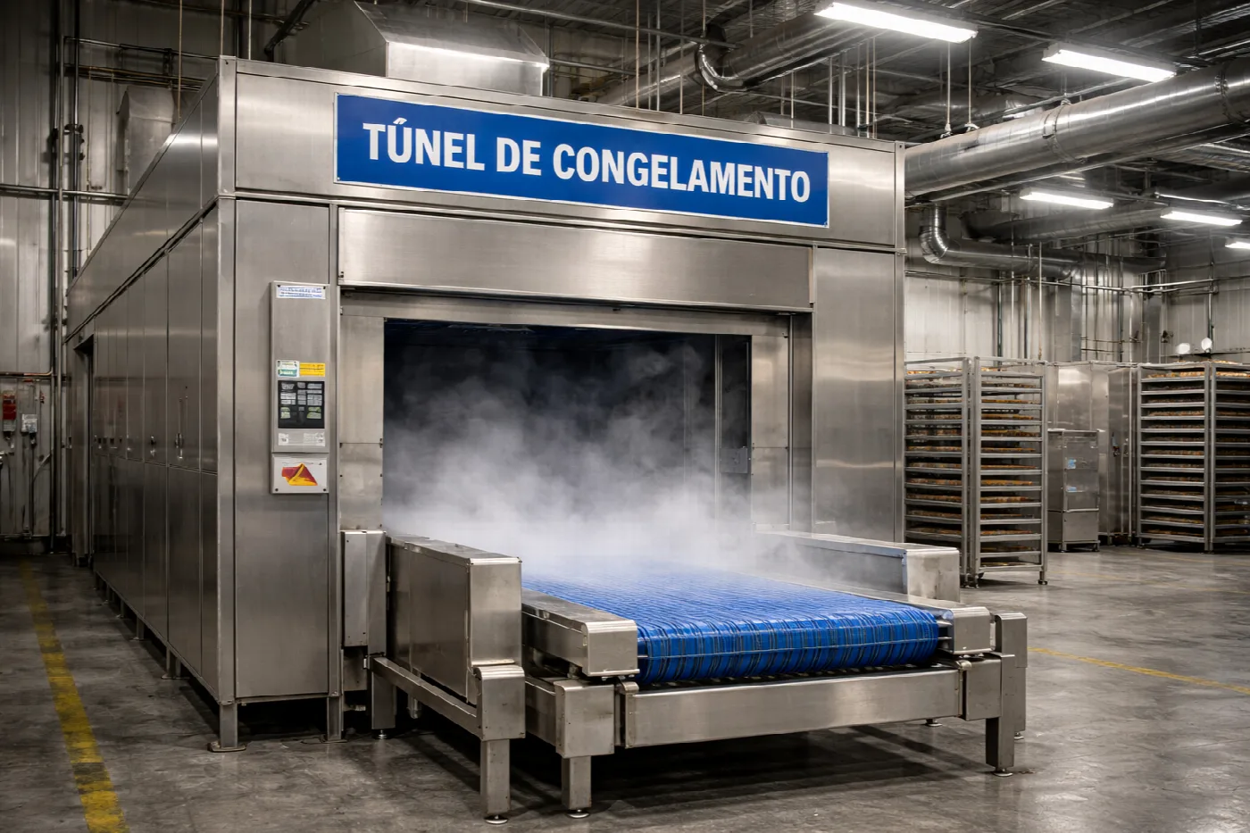 Túnel de congelamento de panificação